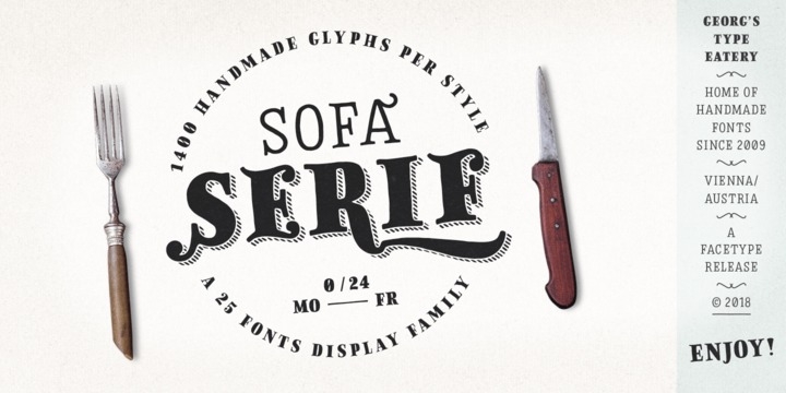 Пример шрифта Sofa Serif Hand #1
